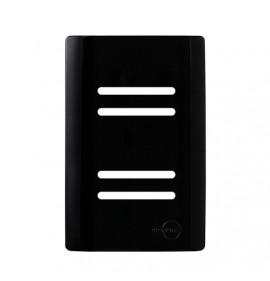 Placa P/ 4 Interruptores (Especial) - Novara Preto Brilhante